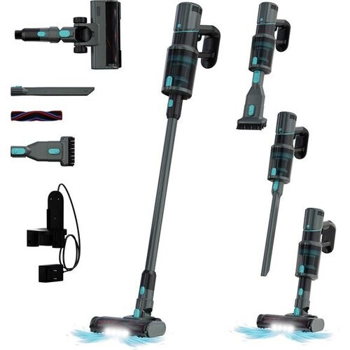 Tweedekans Achaté Steelstofzuiger Draadloos - 4 Opzetstukken - Stofzuiger Zonder Zak - Handstofzuiger - Kruimeldief - LED Display Tweedehands