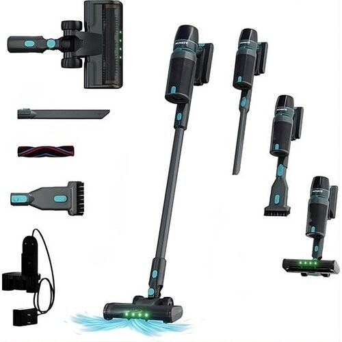 Tweedekans Achaté Steelstofzuiger PRO - Draadloos - 4 Opzetstukken - Stofzuiger Zonder Zak - Handstofzuiger - Kruimeldief - LED Display Tweedehands