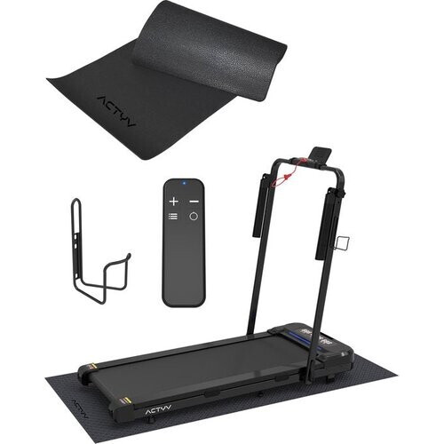 Tweedekans ACTYV Loopband Pro - 1-12km/u - Opvouwbaar - Inclusief Mat - Zwart Tweedehands