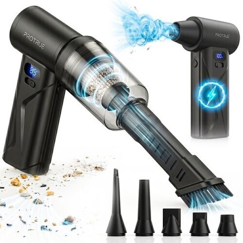 Tweedekans Air duster 110.000 RPM - met Handstofzuiger - Auto Stofzuiger - Kruimeldief Snoerloos - Turbo Fan - Perslucht computer - Luchtblazer op accu Tweedehands