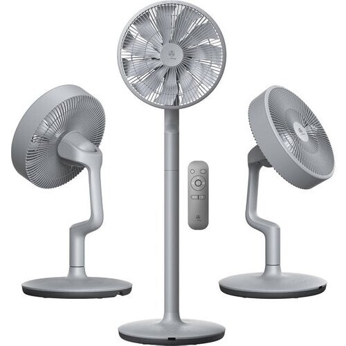 Tweedekans AirKing Statiefventilator - Extreem Stil en energiezuinige ventilator met 15 snelheden, DC Motor, Timer en Nachtmodus - In hoogte verstelbaar (60-105cm) - Horizontale + verticale oscillatie - Grijs Tweedehands