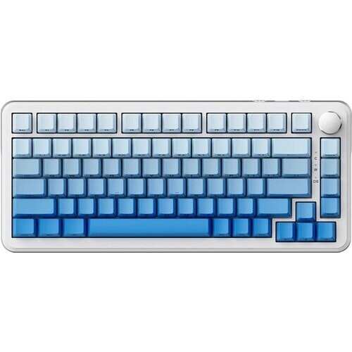 Tweedekans Ajazz AK820 MAX - 75% Draadloos Gaming Toetsenbord - Mechanisch - Zijbedrukte toetsen - Gasket - Hot Swap - Tri mode - QWERTY Toetsenbord - 82 Toetsen - Gradiëntblauw Tweedehands
