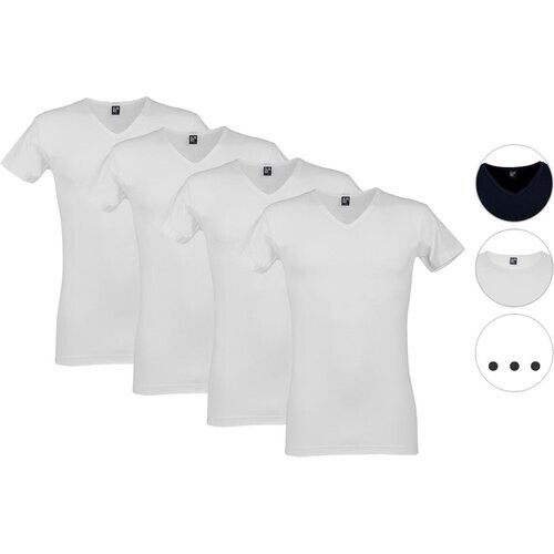 Tweedekans Alan Red Oklahoma Basic T-Shirt - 4-Pack - maat M - Black Tweedehands