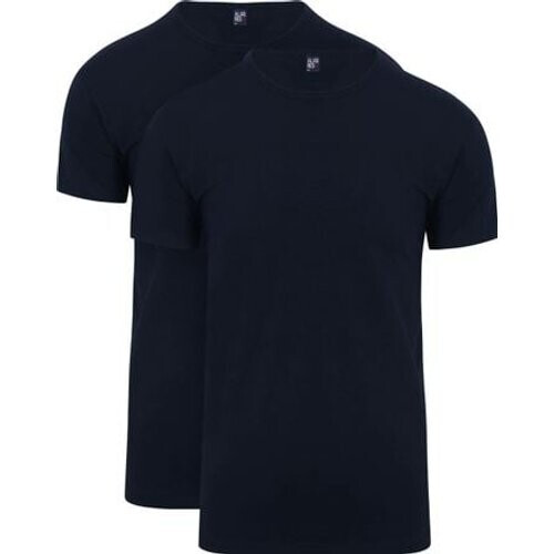 Tweedekans Alan Red - S - Ottawa T-shirt in een dubbele verpakking - Stretch - Heren - Navy Tweedehands