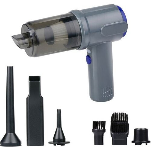 Tweedekans All Ride Auto Stofzuiger Draadloos 36W - Handstofzuiger met 6 Opzetstukken - USB-C Oplaadbare Auto Stofzuiger Snoerloos - Kruimeldief met Zuig en Blaas Functie - Grijs/Blauw Tweedehands