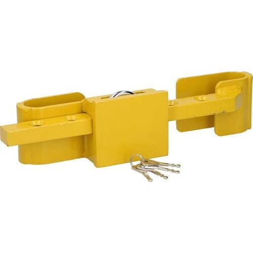 Tweedekans All Ride Containerslot 5KG - Container- en Trailerslot - Verstelbaar 23 tot 43 CM - Gehard Staal - Incl. 3 Reserve Sleutels - Geel Tweedehands