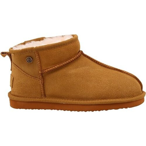 Tweedekans Alpacas Footwear - Dames - Echt suéde korte laarzen met stoere naad - Gevoerd met 100% zachte lamswol - Chestnut - 36 Tweedehands