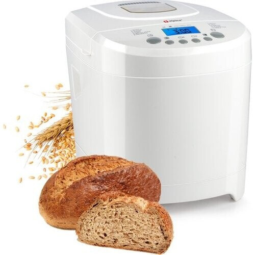 Tweedekans alpina Broodbakmachine - 450 tot 900 gr Brood - Timer - 12 Bakprogramma's - 600W - Wit Tweedehands