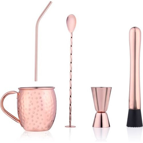 Tweedekans alpina Cocktailset - 7 Stuks - RVS Materiaal - Rosékleurig Tweedehands