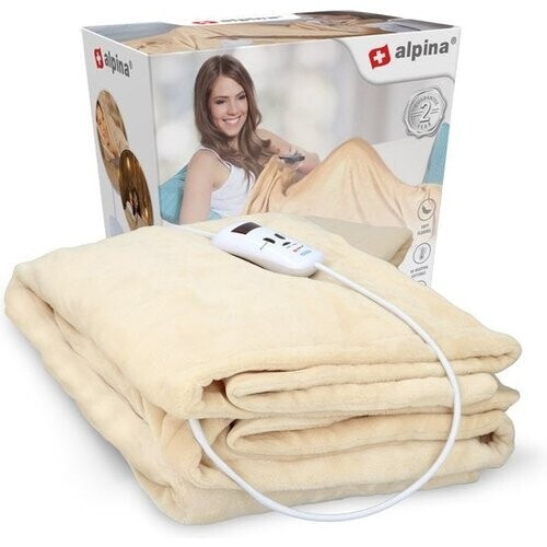 Tweedekans alpina Elektrische Deken - Warmtedeken 1 Persoons - Bovendeken - 10 Standen - 130x180cm - Beige Tweedehands