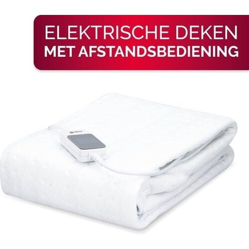 Tweedekans alpina Elektrische Deken - Warmtedeken 1 Persoons - Onderdeken - 3 Standen - Wasbaar - 80 x 150cm - Wit Tweedehands
