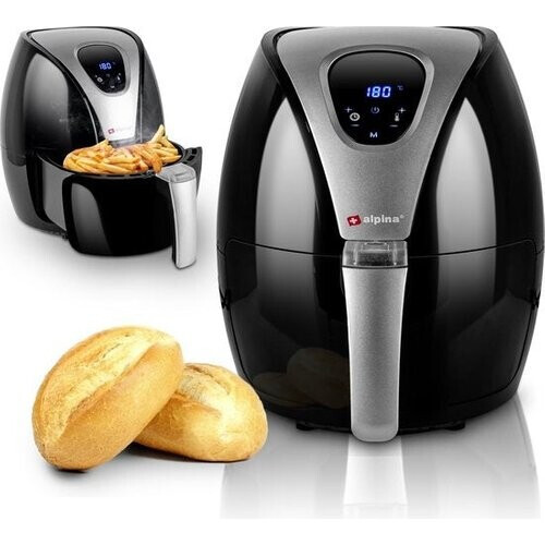 Tweedekans Alpina Hetelucht Friteuse L - 2,4 Liter - 80-200°C - Timer - 1500 Watt - Zwart Tweedehands
