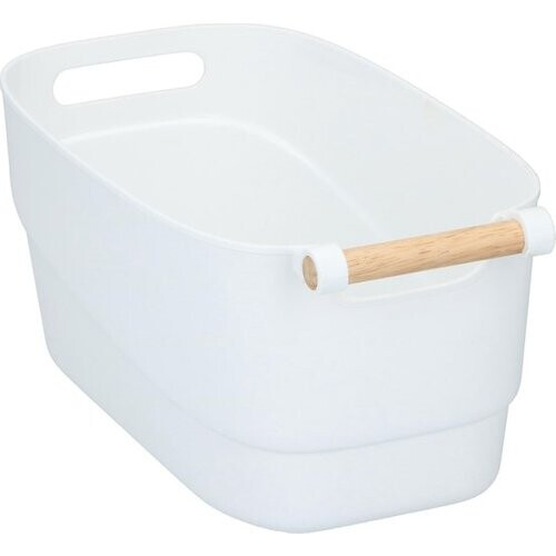 Tweedekans Alpina Opbergmandje - 33 x 18 x 15 cm - Kunststof - Houten Handvat Tweedehands