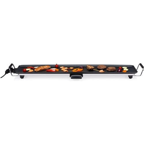 Tweedekans alpina Teppanyaki Bakplaat XXL - Bakplaat - 100x20cm - 2000W - Regelbare Thermostaat - Anti-Aanbaklaag - Zwart Tweedehands