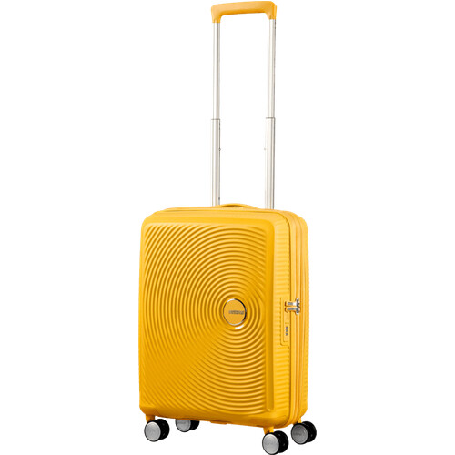 Tweedekans American Tourister Soundbox Expandable Spinner 55cm Golden Yellow Tweedehands