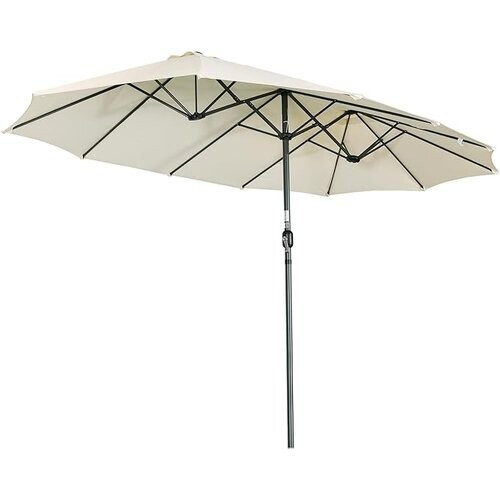 Tweedekans Angel Living Dubbele parasol - met zwengel - met waterafstotende behandeling - uv-bescherming 50+ - zonder sokkel Tweedehands