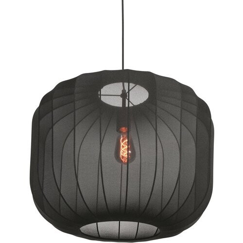 Tweedekans Anne Lighting - hanglamp - Sable - zwart - linnen metaal - Ø 55cm - E27 - 4192ZW Tweedehands