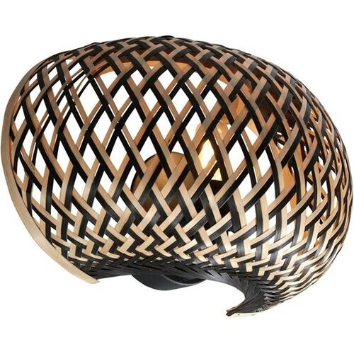 Tweedekans Anne Lighting - wandlamp - MAZE - naturel - bamboe - bedlampje - E27 - 4400BE Tweedehands