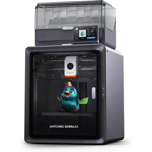 Tweedekans Anycubic Kobra S1 Combo 3D Printer – CoreXY Systeem – Automatische Bed Leveling – 600 mm/s Printsnelheid – Multi-Color Filament Systeem – PEI Flexibel Printbed – WiFi & App Bediening – Direct Printklaar Tweedehands