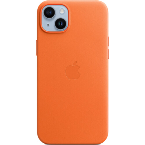 Tweedekans Apple iPhone 14 Plus Back Cover met MagSafe Leer Oranje Tweedehands
