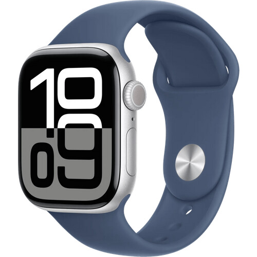 Tweedekans Apple Watch Series 10 42mm Zilver Sportband M/L Tweedehands