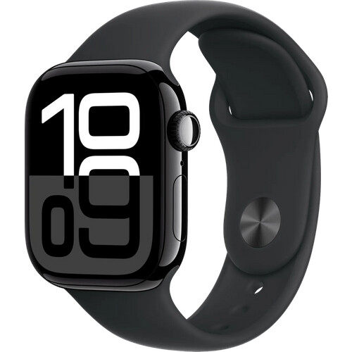 Tweedekans Apple Watch Series 10 42mm Zwart Sportband M/L Tweedehands