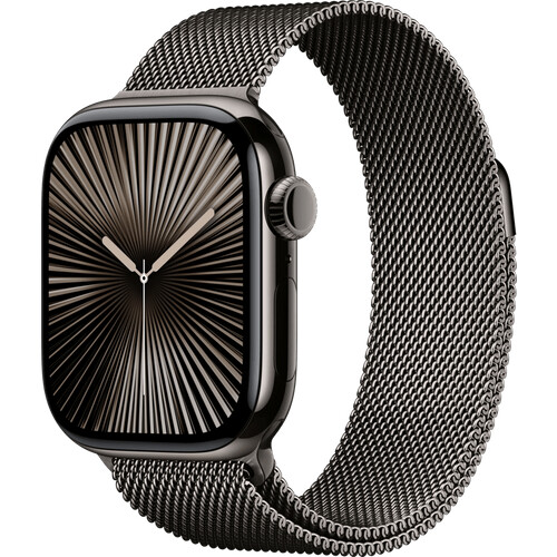 Tweedekans Apple Watch Series 10 4G 42mm Titanium Zwart Milanese Band Tweedehands