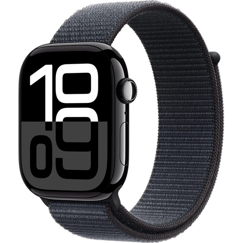 Tweedekans Apple Watch Series 10 4G 46mm Zwart Sport Loop Tweedehands