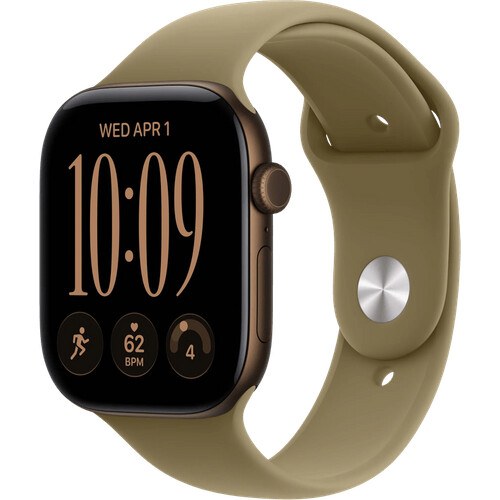 Tweedekans Apple Watch Series 12 46mm Donkerbrons Sportband S/M