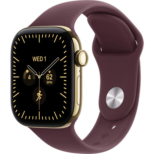 Tweedekans Apple Watch Series 12 Cellular 42mm Goud Sportband S/M Tweedehands