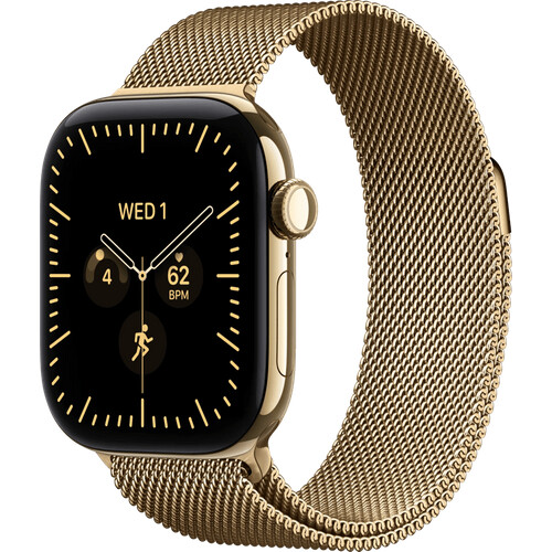 Tweedekans Apple Watch Series 12 Cellular 42mm Titanium Goud Milanese Band Tweedehands