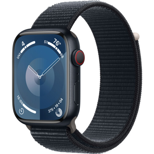 Tweedekans Apple Watch Series 9 45mm Midnight Aluminium Sport Loop Tweedehands
