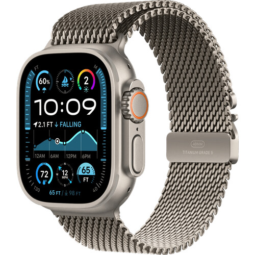 Tweedekans Apple Watch Ultra 2 4G 49mm Zilver Milanese Band M Tweedehands