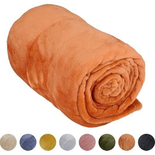 Tweedekans Arti Casa Fleece Deken 150 x 200 cm - Plaid - Super Zacht - Oranje Tweedehands