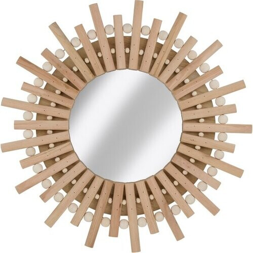 Tweedekans Arti Casa Wandspiegel - Ronde Spiegel Zon - 30cm - Hout Tweedehands