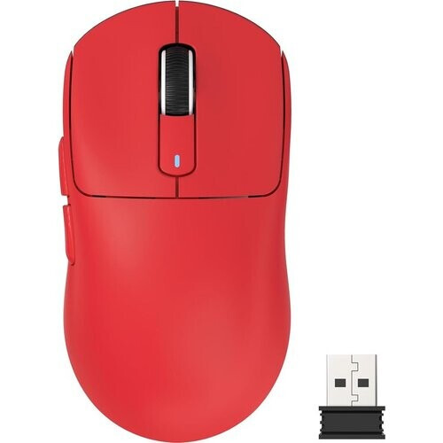 Tweedekans ATTACK SHARK Draadloze Gaming Muis - Bedraad/2.4G/BT5.4 - Lichtgewicht 49G - PAW3395 - 26000DPI - Rood Tweedehands