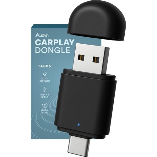 Tweedekans Audyn CarPlay Dongle - USB & USB-C - Geschikt voor Android Auto & Carplay - CarPlay Draadloos - Auto Dongel - Wireless Tweedehands