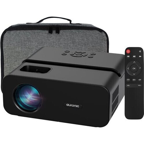Tweedekans Auronic Beamer 10.000 Lumen - WiFi - 1080P Full HD - Streamen vanaf je telefoon - Smart Mini Beamer - IOS & Android - HDMI-kabel - Afstandsbediening en Projectiescherm - Zwart Tweedehands