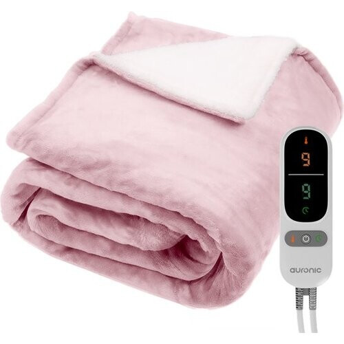 Tweedekans Auronic Elektrische Deken - 200x180cm - Warmtedeken - 2 Persoons - Sherpa Fleece - 9 Hitte en Timerstanden - Bovendeken - Verwarmingsdeken - Roze Tweedehands