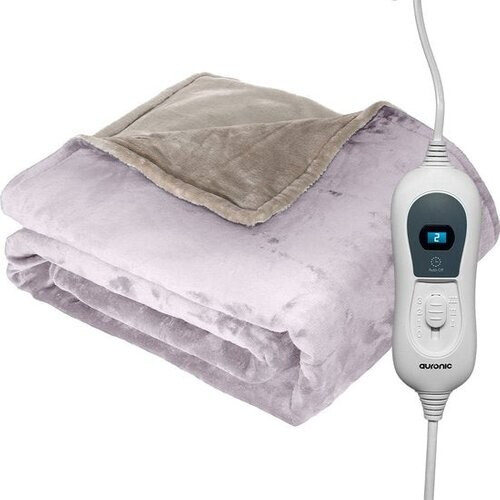 Tweedekans Auronic Elektrische Deken - Warmtedeken - 1 Persoons - 3 Warmtestanden - met Timer - 160 x 120cm - Roze Tweedehands