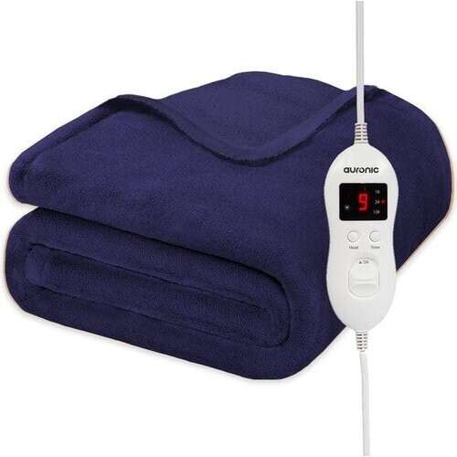 Tweedekans Auronic Elektrische Deken - Warmtedeken - 9 Warmtestanden - 1 Persoons - 160x120cm - Blauw Tweedehands