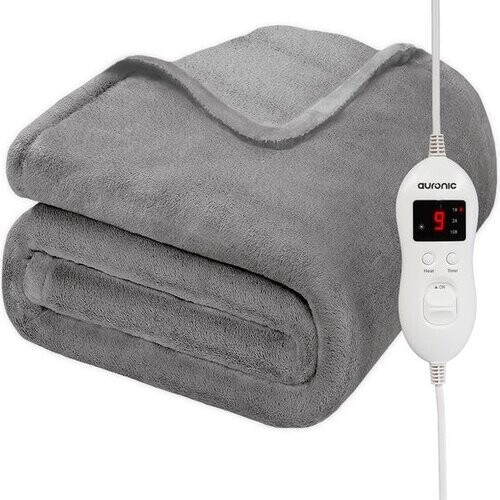 Tweedekans Auronic Elektrische Deken - Warmtedeken - 9 Warmtestanden - 2 Persoons - 200x150 - Grijs Tweedehands