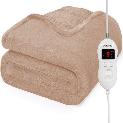 Tweedekans Auronic Elektrische Deken - Warmtedeken - 9 Warmtestanden - 2 Persoons - 200x150 - Lichtbruin Tweedehands