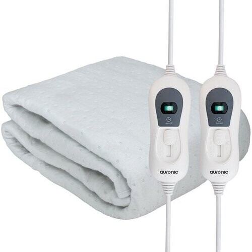Tweedekans Auronic Elektrische Onderdeken XL - 190x160 cm - 2 Persoons - Hoeslaken met Elastieke Banden - Verwarmingsdeken - Wit Tweedehands