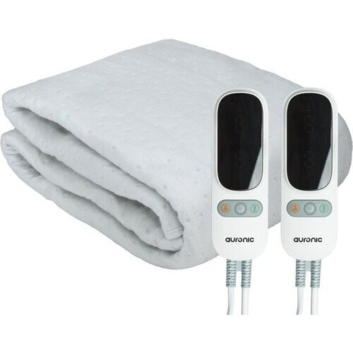 Tweedekans Auronic Elektrische Onderdeken XL - 190x160cm - 2 Persoons - Verwarmingsdeken - 2 Warmtezones - Wit Tweedehands