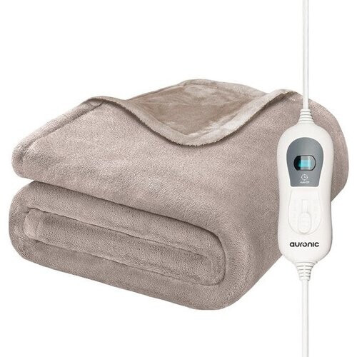 Tweedekans Auronic Elektrische Warmtedeken - Bovendeken - 2 Persoons - 3 Warmtestanden - Met Timer - 200 x 180 cm - Taupe