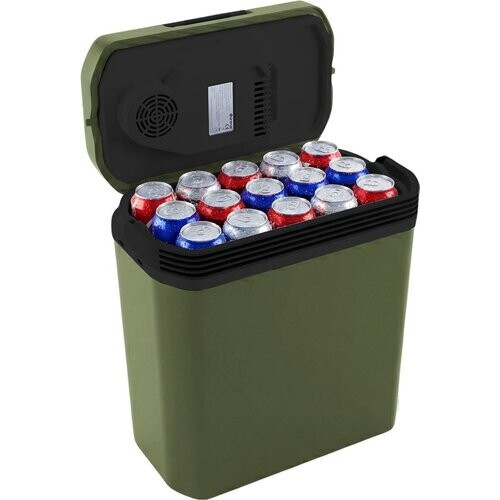 Tweedekans Auronic Koelbox Elektrisch 12V en 230 volt - 20L - Camping Koelkast - Auto - Koelen en Verwarmen - Frigobox - Groen Tweedehands