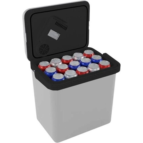 Tweedekans Auronic Koelbox Elektrisch 12V en 230 volt - 25L - Camping Koelkast - Auto - Koelen en Verwarmen - Frigobox - Lichtgrijs Tweedehands