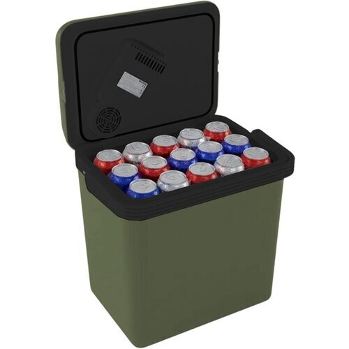 Tweedekans Auronic Koelbox Elektrisch 12V en 230 volt - 25L - Camping Koelkast - Auto - Koelen en Verwarmen - Frigobox - Groen Tweedehands