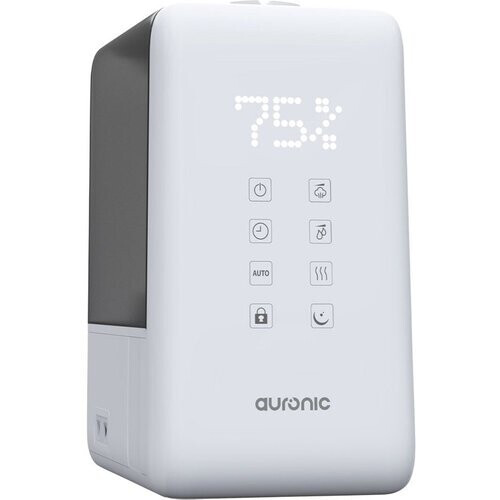 Tweedekans Auronic Luchtbevochtiger - 6L Tankcapaciteit Incl. Waterfilter - Babykamer & Slaapkamer - 3 Vernevelingsstanden - Wit Tweedehands